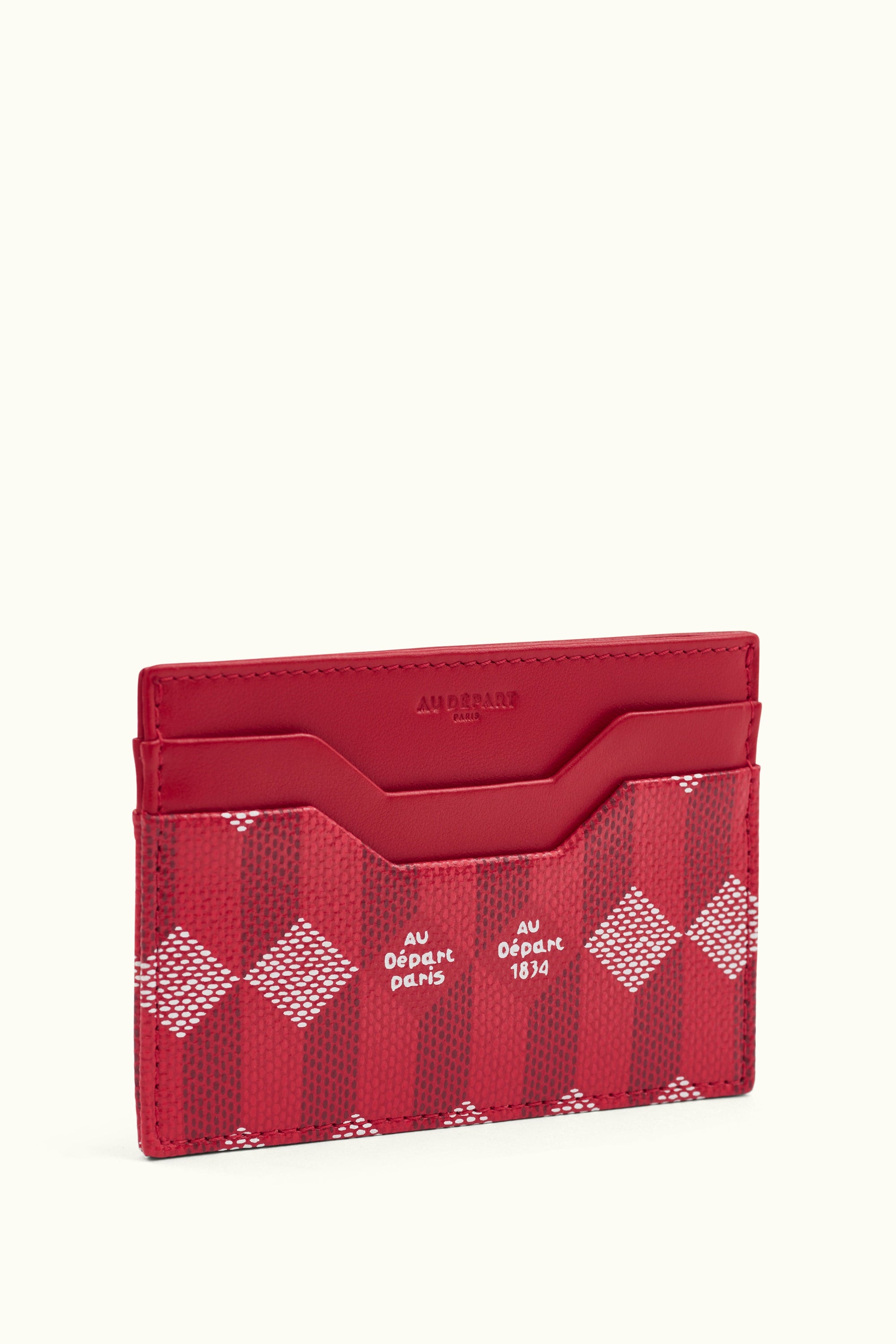 Le Porte-Cartes Horizontal Coated Canvas Red