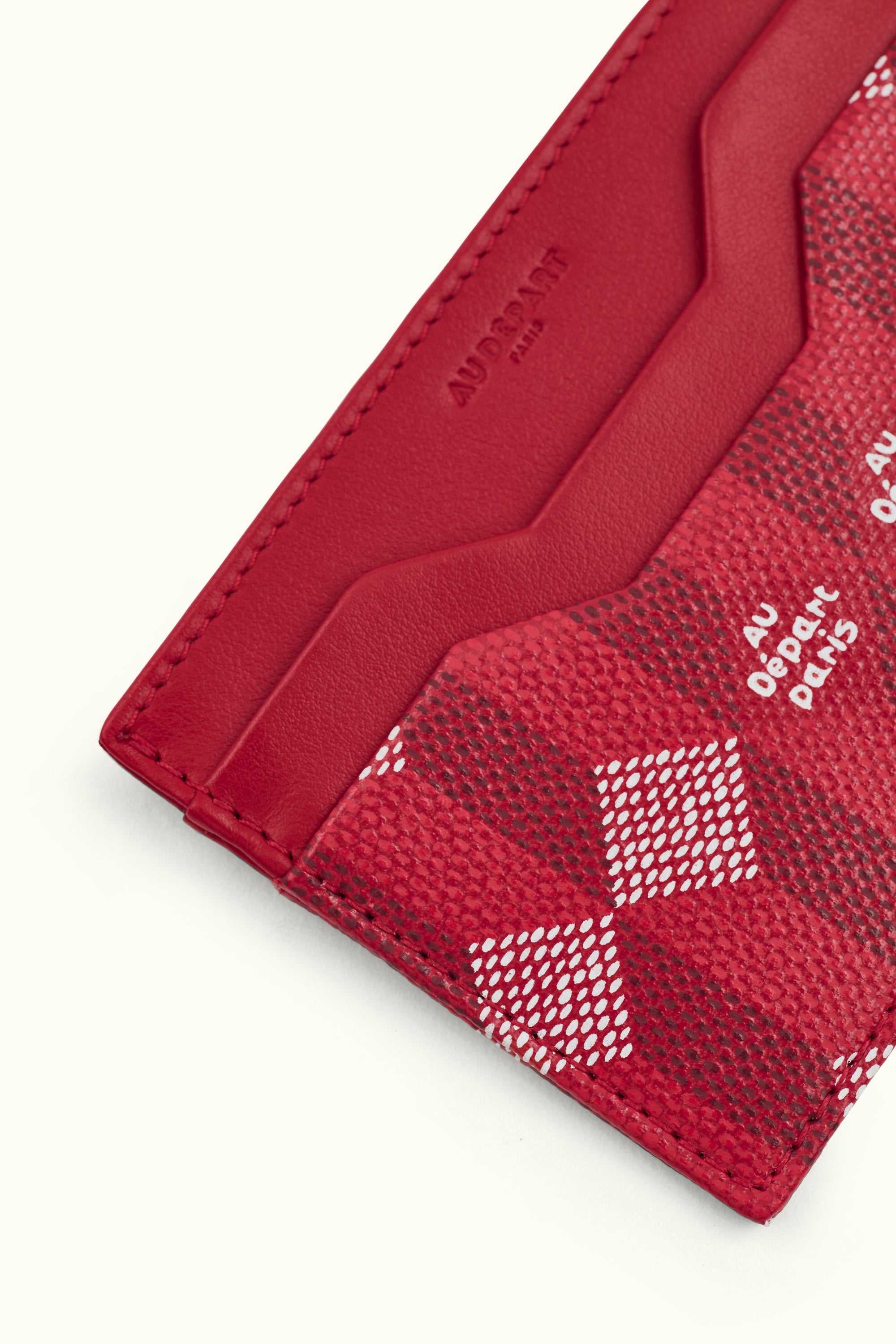 Le Porte-Cartes Horizontal Coated Canvas Red