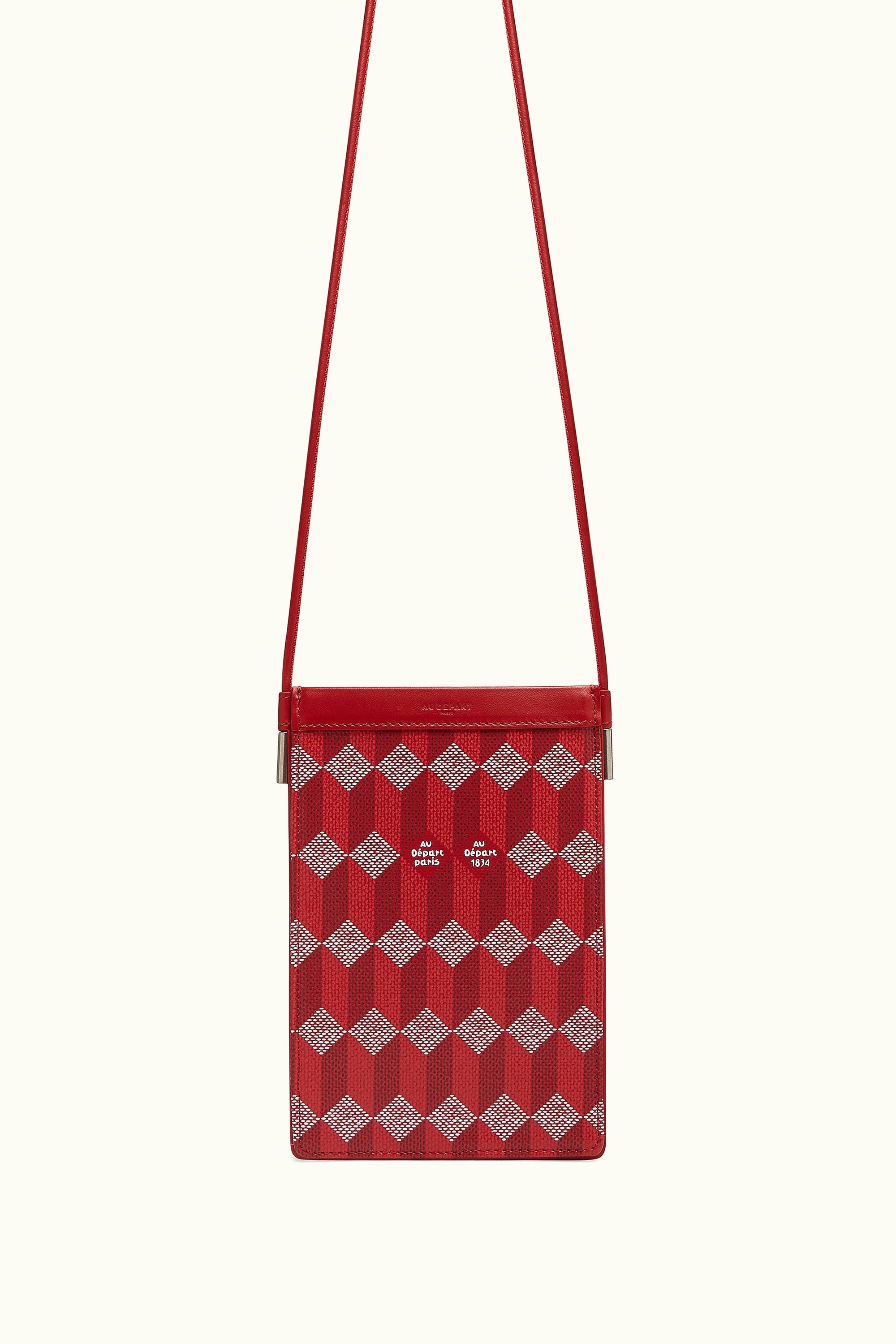 La Pochette Tour de Cou Coated Canvas Red