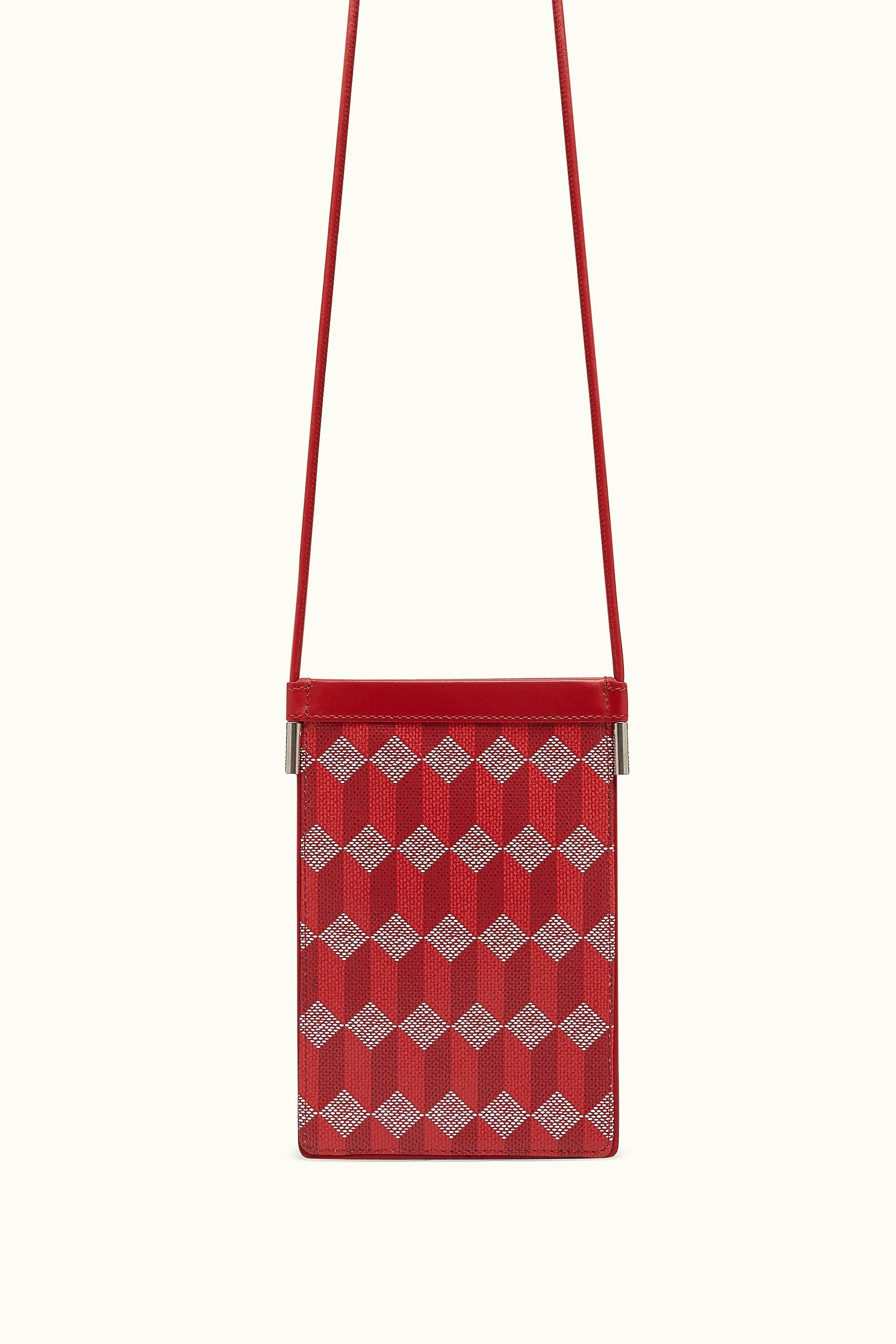 La Pochette Tour de Cou Coated Canvas Red