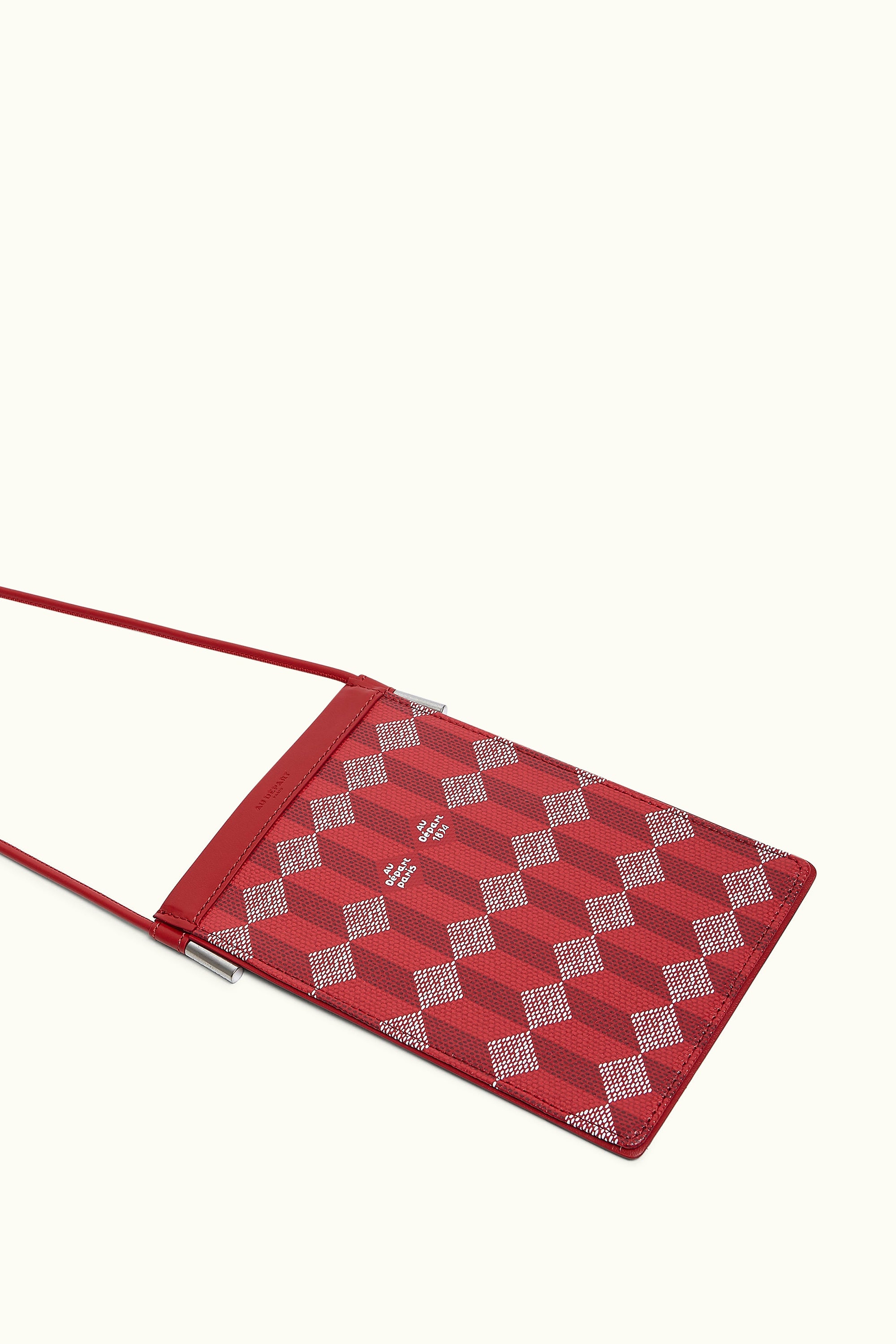 La Pochette Tour de Cou Coated Canvas Red